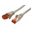 Patch cord S/FTP 6 lanko Cu LSZH šedá 15m 28AWG