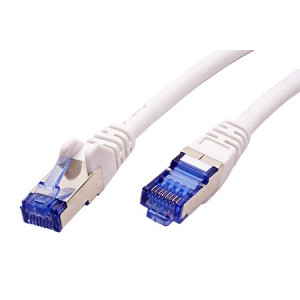 Patch cord S/FTP 6a lanko Cu LSZH bílá 7,5m 27AWG