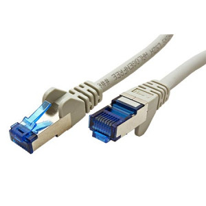 Patch cord S/FTP 6a lanko Cu LSZH šedá 0,25m 27AWG