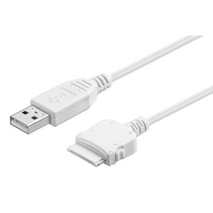 Kabel USB A vidlice, vidlice Apple Dock 1,5m bilá