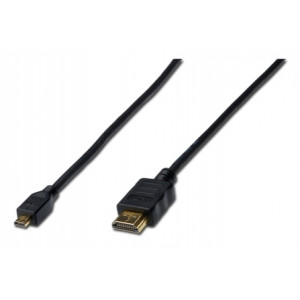 Kabel HDMI 1.4 HDMI micro vidlice - HDMI vidlice 2m černá