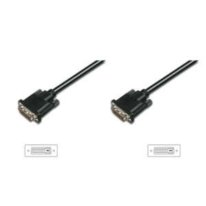 Kabel dual link DVI-D (24+1) zásuvka, DVI-D (24+1) vidlice 1m