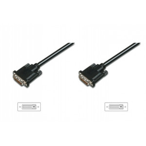 Kabel DVI-D (24+1) vidlice, z obou stran černá 500mm