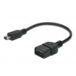 Kabel OTG, USB 2.0 USB A zásuvka, USB B mini vidlice 0,2m