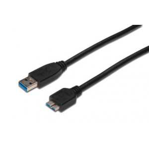 Kabel USB 3.0 USB A vidlice - USB B micro vidlice niklovaný 1m