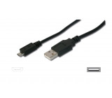 Kabel USB 2.0 USB A vidlice - USB B micro vidlice niklovaný 3m