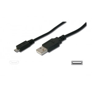 Kabel USB 2.0 USB A vidlice - USB B micro vidlice niklovaný