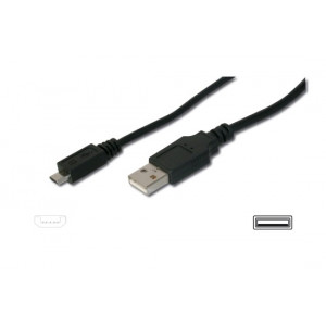 Kabel USB 2.0 USB A vidlice,USB B micro vidlice niklovaný