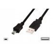 Kabel USB 2.0 USB A vidlice - USB B mini vidlice niklovaný 3m