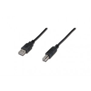 Kabel USB 2.0 USB A vidlice - USB B vidlice niklovaný 5m černá