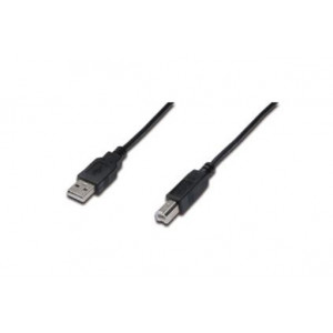 Kabel USB 2.0 USB A vidlice - USB B vidlice niklovaný 0,5m