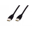 Kabel USB 2.0 USB A vidlice, z obou stran niklovaný 3m černá