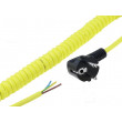 Kabel 3x1mm2 CEE 7/7 (E/F) úhlová vidlice,vodiče PUR žlutá