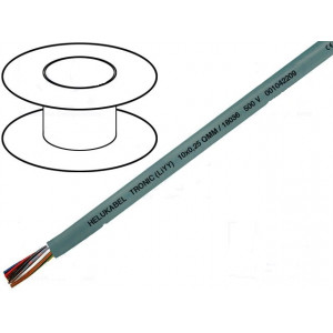 Kabel LiYY licna Cu 2x1,5mm2 PVC šedá 500V