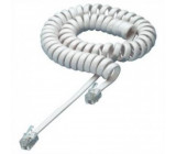Kabel telefonní kroucený s propletením 5m slonovina