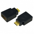 Adaptér HDMI zásuvka, HDMI mini vidlice černá