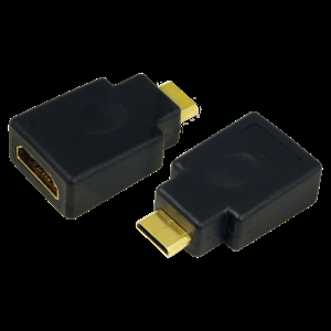 Adaptér HDMI zásuvka, HDMI mini vidlice černá