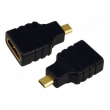 Adaptér HDMI zásuvka, HDMI micro zástrčka černá