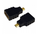 Adaptér HDMI zásuvka, HDMI micro zástrčka černá