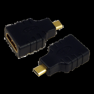 Adaptér HDMI zásuvka, HDMI micro zástrčka černá