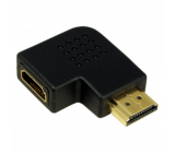 Adaptér HDMI zásuvka, HDMI zástrčka 90° černá