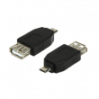 Adaptér USB 2.0 USB A zásuvka,USB B micro vidlice černá
