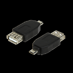 Adaptér USB 2.0 USB A zásuvka,USB B micro vidlice černá