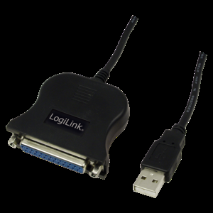 Adaptér USB 1.1 D-Sub 25pin zásuvka,USB A vidlice 1,8m
