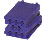 Těleso konektoru zástrčka Mini ISO 8 PIN modrá piny 341441