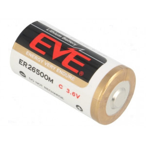 Baterie: lithiové 3,6V C Ø26,2x50,5mm 6000mAh
