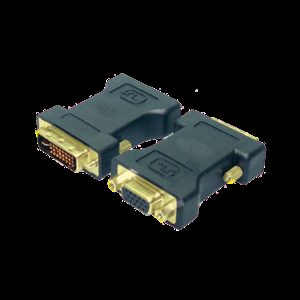 Adaptér D-Sub 15pin HD zásuvka, DVI-I (24+5) vidlice černá