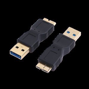 Adaptér USB 3.0 USB A vidlice, USB B micro vidlice zlacený