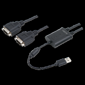 Konvertor USB 2.0 D-Sub 9pin vidlice x2,USB A vidlice