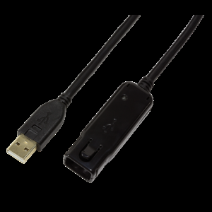 Repeater USB USB 2.0 USB A zásuvka,USB A vidlice 24m černá