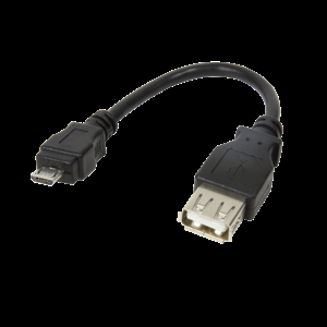 Adaptér USB 2.0 USB A zásuvka,USB B micro vidlice 80mm černá