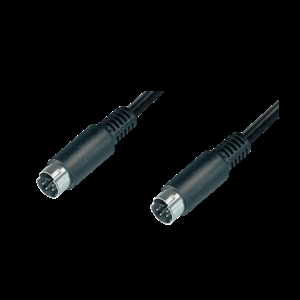 Kabel z obou stran, Mini-DIN 4 piny vidlice 10m Barva: černá