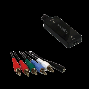Kabel HDMI zásuvka, RCA zásuvka x5 černá