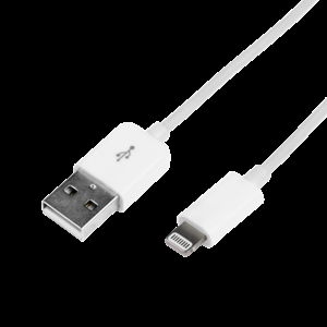 Kabel USB 2.0 USB A vidlice, vidlice Apple Lightning 1m bílá