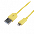 Kabel USB 2.0 USB A vidlice, vidlice Apple Lightning 1m žlutá