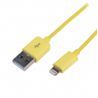 Kabel USB 2.0 vidlice Apple Lightning,USB A vidlice 1m žlutá