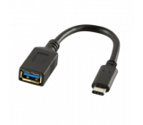 Kabel USB 3.1 USB A zásuvka, USB C vidlice 150mm černá