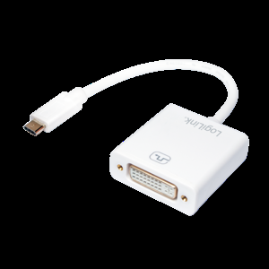 Adaptér HDCP 1.3,USB 3.1 DVI-I (24+5) zásuvka, USB C vidlice