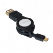 Kabel OTG,USB 2.0 USB A zásuvka,USB B micro vidlice 0,75m