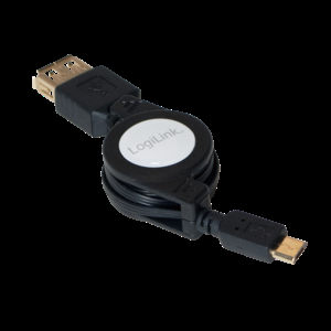 Kabel USB 3.0 USB A zásuvka, USB B micro vidlice 0,75m černá