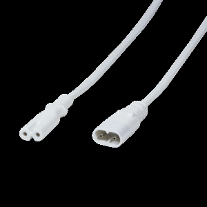 Kabel IEC C7 zásuvka,IEC C8 vidlice 2m Zásuvky: 1 bílá