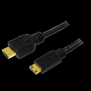 Kabel HDMI 1.4 HDMI mini vidlice, HDMI vidlice 3m černá