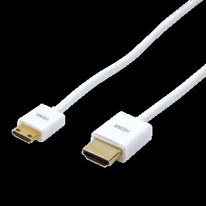 Kabel HDMI 1.4 HDMI mini vidlice, HDMI vidlice 1,5m bilá