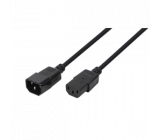 Kabel IEC C13 zásuvka, IEC C14 vidlice 1,8m černá 10A 250V