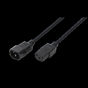 Kabel IEC C13 zásuvka, IEC C14 vidlice 1,8m černá 10A 250V