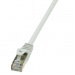 Patch cord SF/UTP 5e lanko CCA PVC šedá 0,25m 26AWG